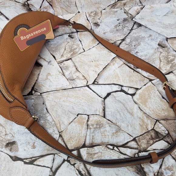 #bagsavenue Leila Belt Bag Warm Gingerbread Pebbled Leather Fanny Kate Spade - Picture 11 of 15